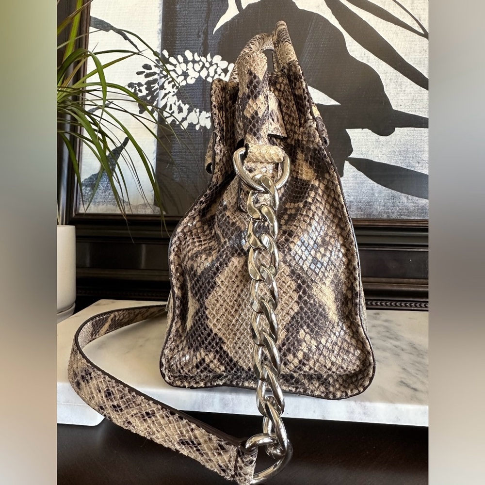 MICHAEL Michael Kors - Python Snake Embossed Medium Hamilton Tote - Picture 3 of 11
